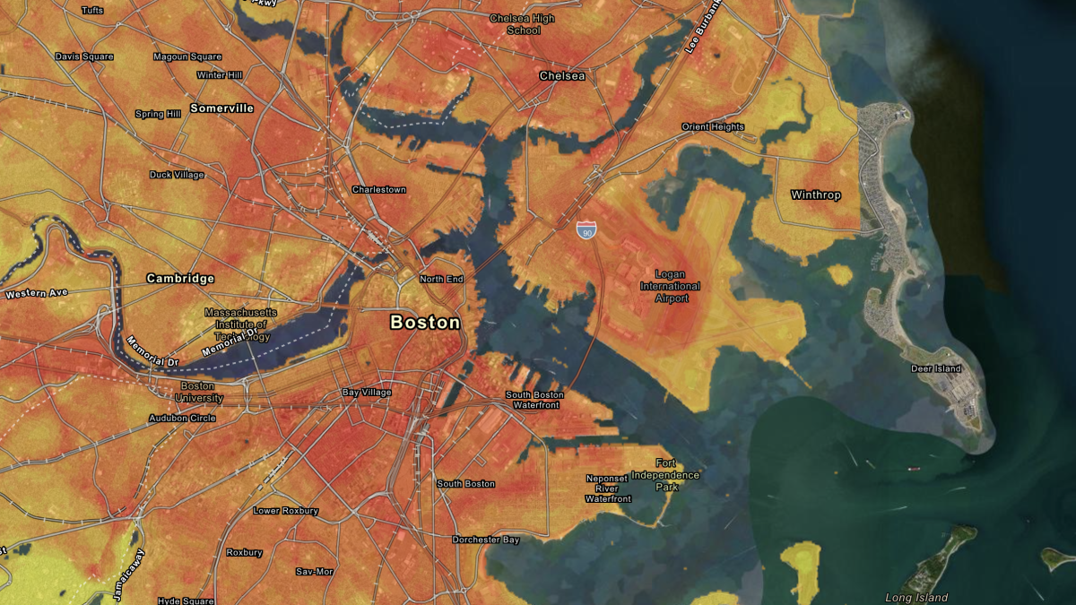 Heat map of Boston area 