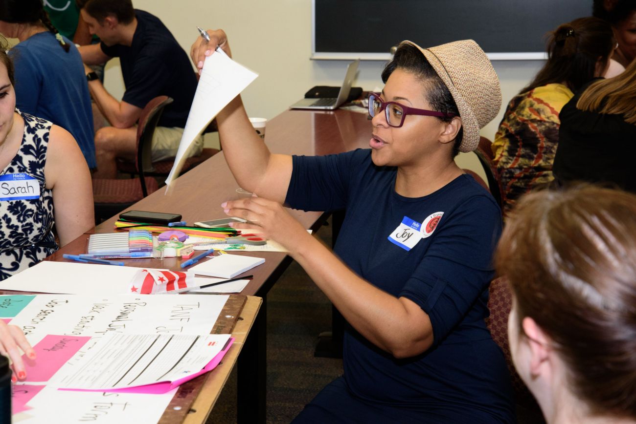 Residents workshopping new form designs in small groups. (Credit: David Ris) The Lab @ DC, District of Columbia Government