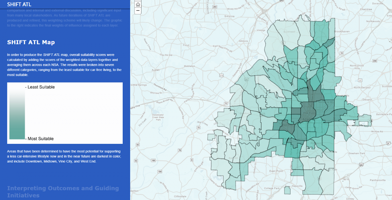 SHIFT ATL driving map