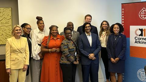 Posed group photo of NYC Climate Week speakers