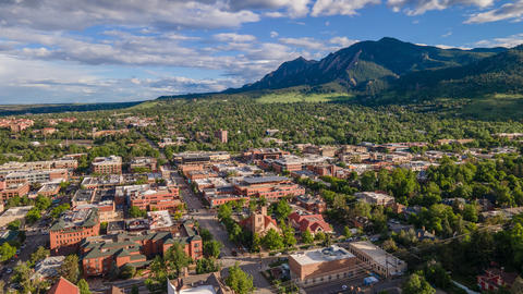 City and county of boulder seen from above