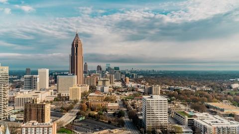 Atlanta skyline on a bright sunny day