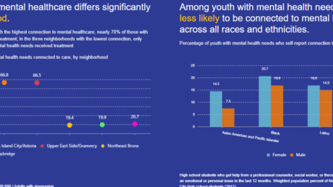 Thrive Dashboard showing the importance of community connections for mental health