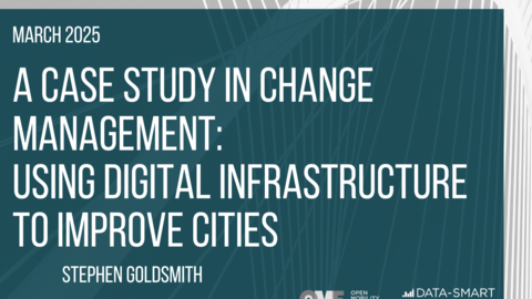 Paper cover with title: A Case Study in Change Management - Using Digital Infrastructure to Improve Cities