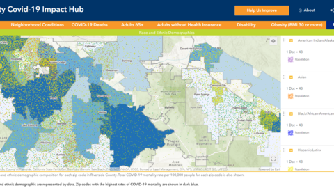 RUHS COVID-19 impact hub showing higher rates of infection in Hispanic-majority areas