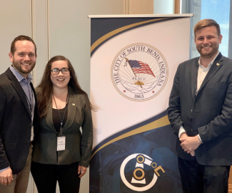 South Bend’s Aaron Steiner, Denise Linn Riedl, and Brian Donoghue