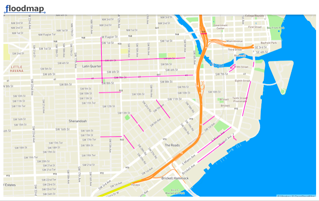 Use of crowdsourcing to get updates on flooding in real time.