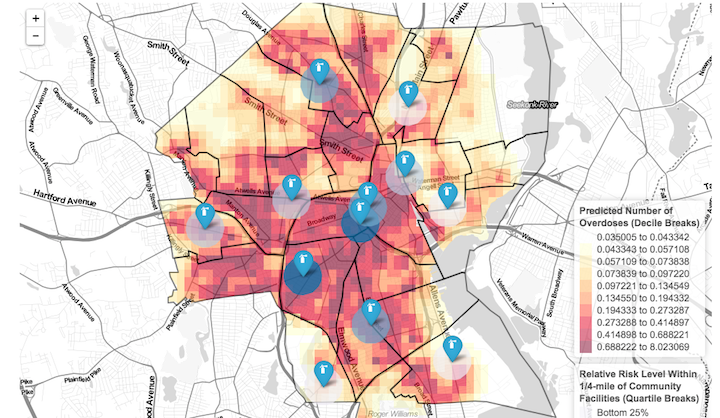 Providence map of Safe Stations program