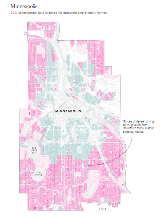 Minneapolis zoning map from NYT