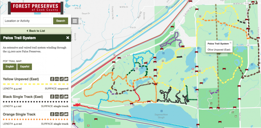 Map Monday: Forest Preserves of Cook County Web Map