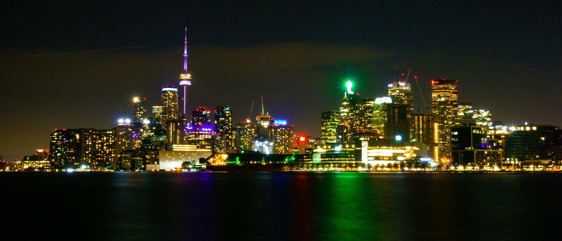 Vancouver skyline at night