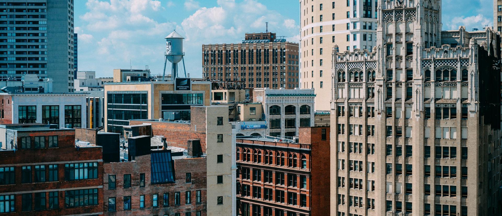 Detroit buildings and skyline