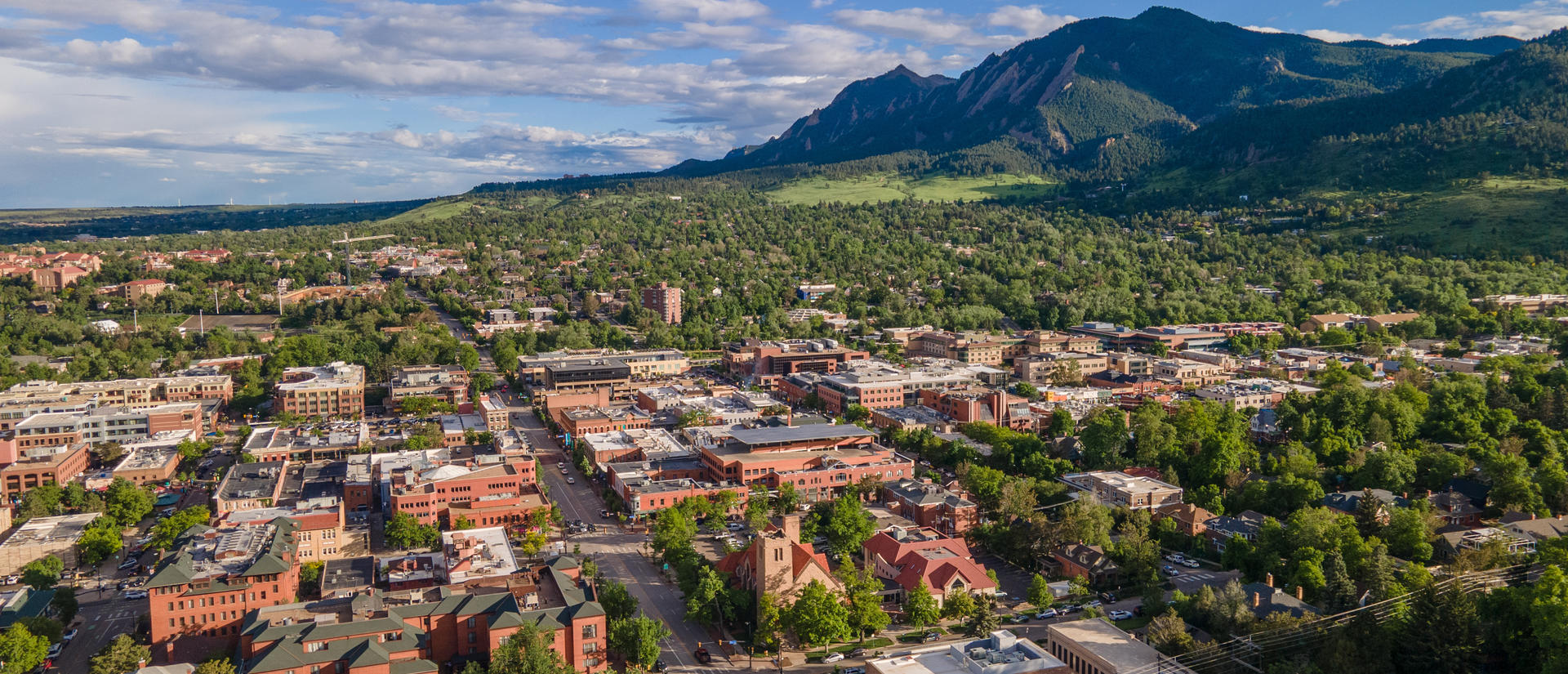 City and county of boulder seen from above
