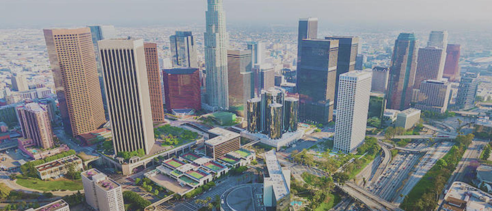 Los Angeles skyline on a sunny day